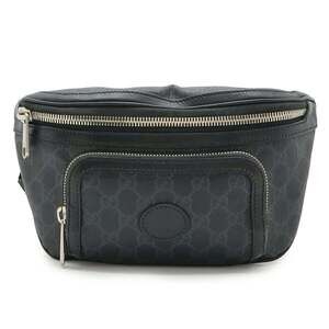 GUCCI Black Leather Fanny Pack